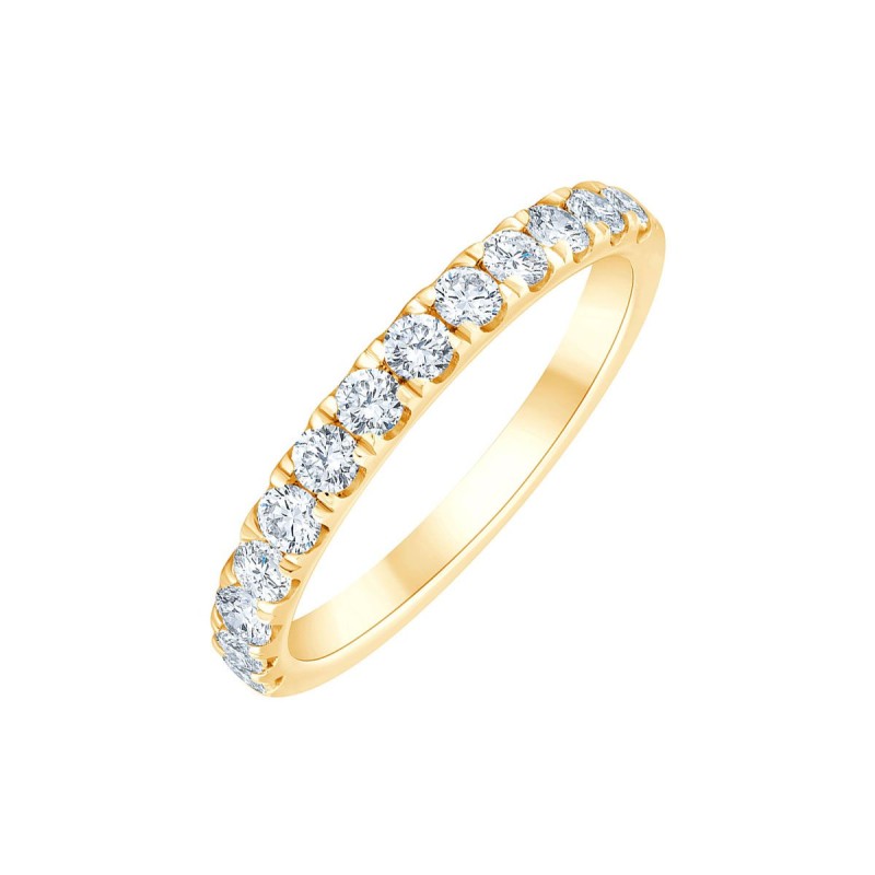 DEMI ALLIANCE EVIDENCE 4 GRIFFES 13 DIAMANTS 0.64 CT