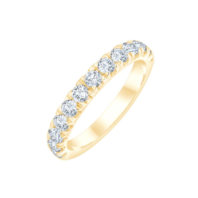 DEMI ALLIANCE EVIDENCE 4 GRIFFES 13 DIAMANTS 1.02 CT
