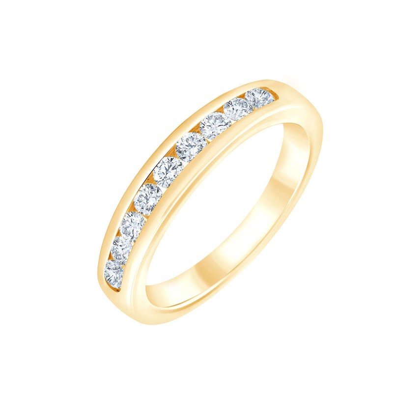 ALLIANCE ÉVIDENCE SERTI RAIL 9 DIAMANTS 0.50 CT