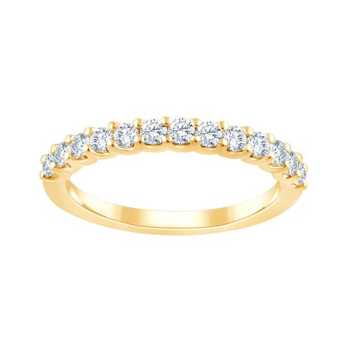 DEMI ALLIANCE EVIDENCE SERTI GRIFFES 13 DIAMANTS 0.50 CT