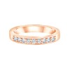 DEMI ALLIANCE EVIDENCE SERTI RAIL GRIFFES 9 DIAMANTS 0.25 CT