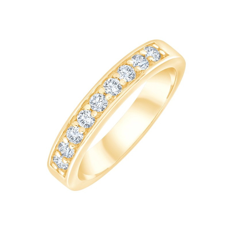 DEMI ALLIANCE EVIDENCE RAIL GRIFFES 9 DIAMANTS 0.38 CT