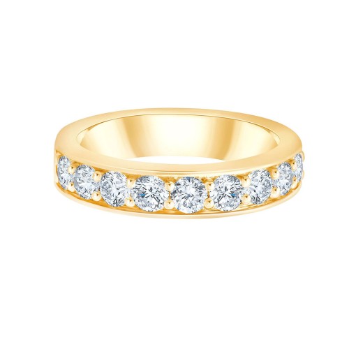 DEMI ALLIANCE EVIDENCE 9 DIAMANTS SERTI RAIL GRIFFES 0.92 CT