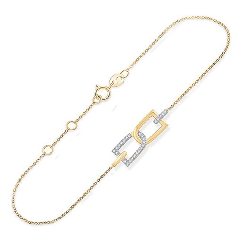 Bracelet diamant en or 9 carats