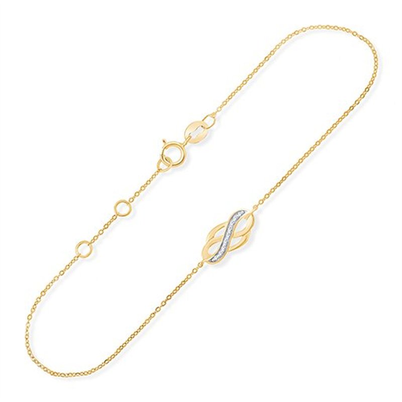 Bracelet diamant en or 9 carats