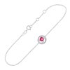 Bracelet rubis et diamant en or 9 carats