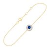 Bracelet saphir et diamant en or 9 carats