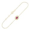 Bracelet rubis et diamant en or 9 carats