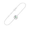 Bracelet émeraude et diamant en or 9 carats