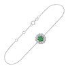 Bracelet émeraude et diamant en or 9 carats
