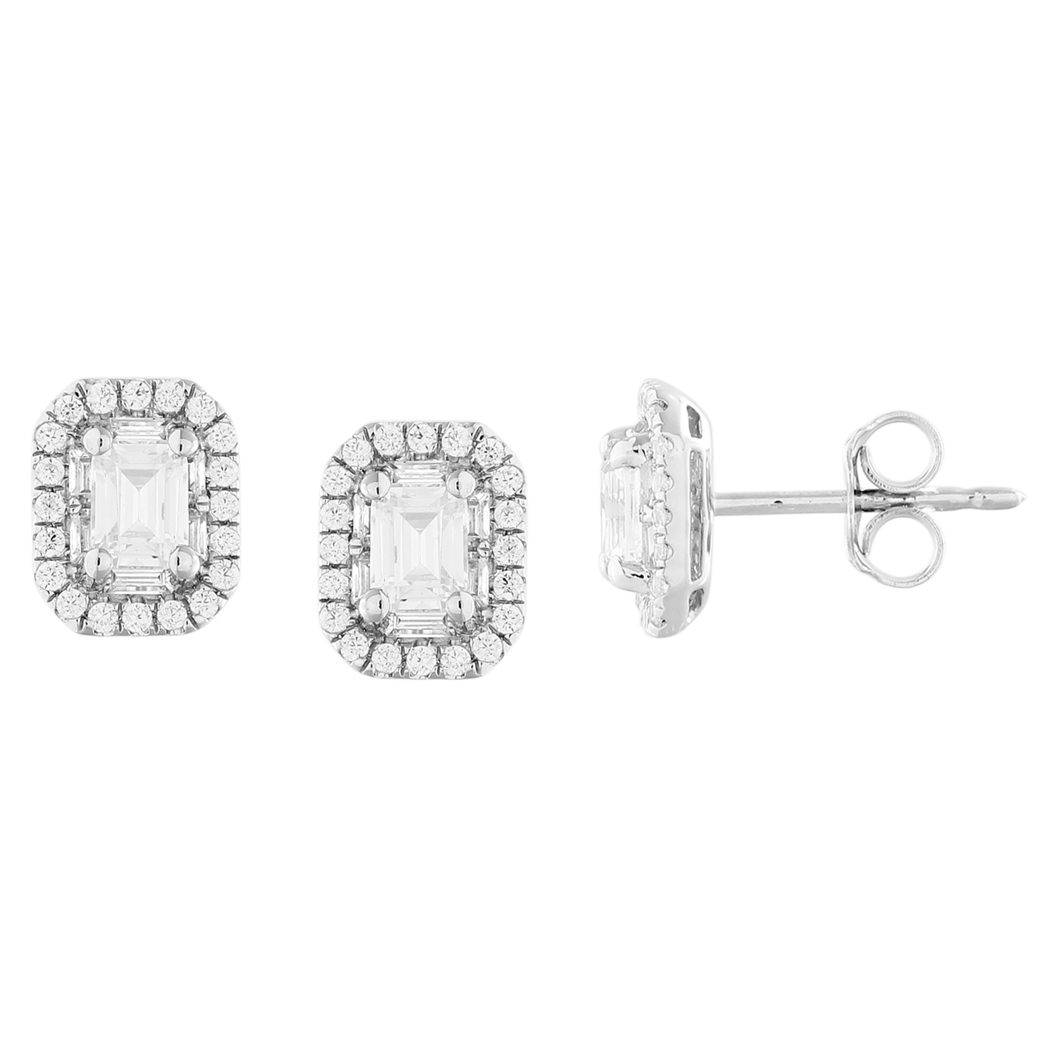 Boucles d'oreilles diamant en or 9 carats