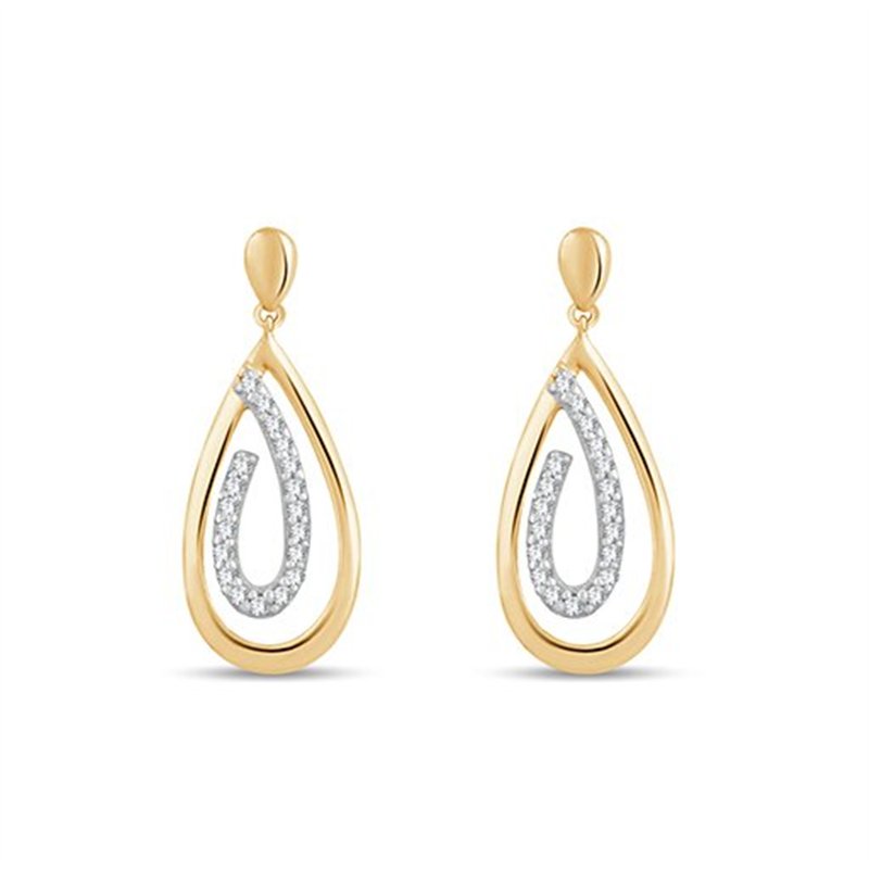Boucles d'oreilles diamant en or 9 carats