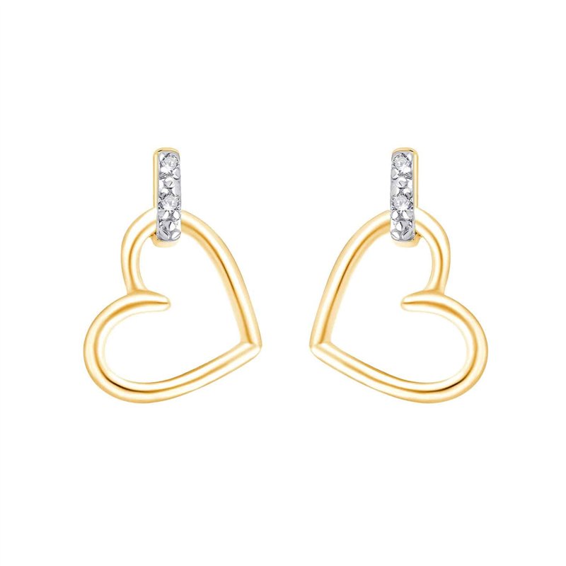 Boucles d'oreilles diamant en or 9 carats