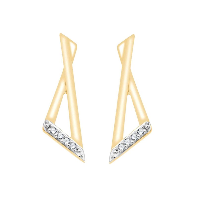 Boucles d'oreilles diamant en or 9 carats