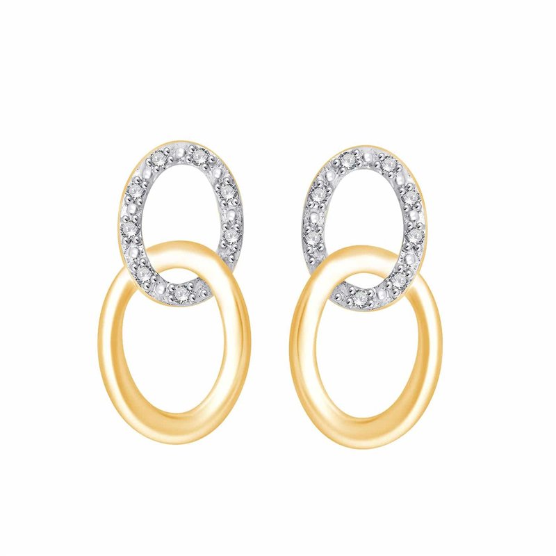 Boucles d'oreilles diamant en or 9 carats