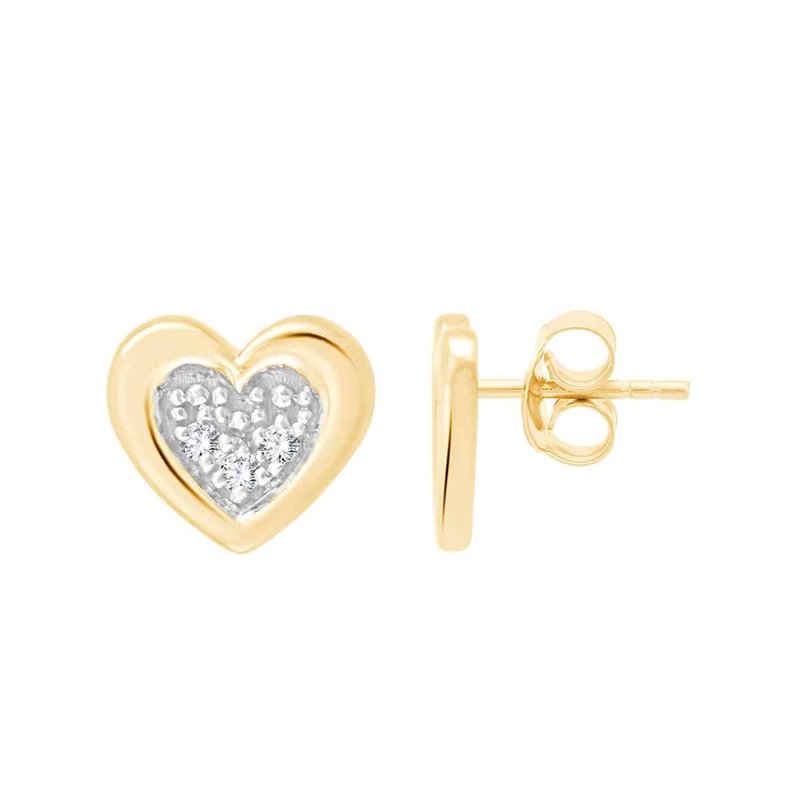 Boucles d'oreilles diamant en or 9 carats