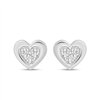 Boucles d'oreilles diamant en or 9 carats