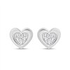 Boucles d'oreilles diamant en or 9 carats