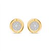 Boucles d'oreilles serti clos diamant en or 9 carats