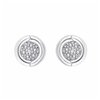 Boucles d'oreilles serti clos diamant en or 9 carats