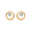 Boucles d'oreilles serti clos diamant en or 9 carats