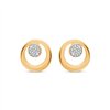 Boucles d'oreilles serti clos diamant en or 9 carats