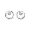Boucles d'oreilles serti clos diamant en or 9 carats