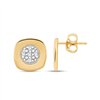 Boucles d'oreilles serti clos diamant en or 9 carats