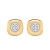 Boucles d'oreilles serti clos diamant en or 9 carats