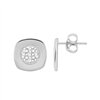 Boucles d'oreilles serti clos diamant en or 9 carats