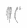 Boucles d'oreilles serti clos diamant en or 9 carats
