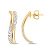 Boucles d'oreilles serti clos diamant en or 9 carats
