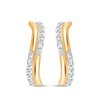 Boucles d'oreilles serti clos diamant en or 9 carats