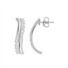 Boucles d'oreilles serti clos diamant en or 9 carats