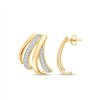 Boucles d'oreilles serti clos diamant en or 9 carats