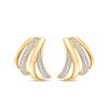Boucles d'oreilles serti clos diamant en or 9 carats