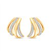 Boucles d'oreilles serti clos diamant en or 9 carats