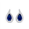 Boucles d'oreilles saphir et diamant en or 9 carats
