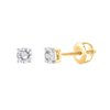 Boucles d'oreilles serti clos diamant en or 9 carats