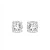 Boucles d'oreilles serti clos diamant en or 9 carats