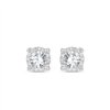 Boucles d'oreilles serti clos diamant en or 9 carats