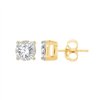 Boucles d'oreilles serti clos diamant en or 9 carats