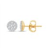 Boucles d'oreilles serti clos diamant en or 9 carats