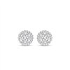 Boucles d'oreilles serti clos diamant en or 9 carats