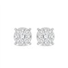 Boucles d'oreilles trilogie diamant en or 9 carats
