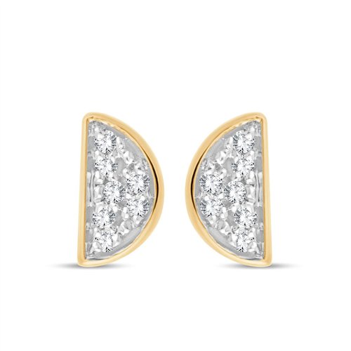 Boucles d'oreilles toi et moi diamant en or 9 carats