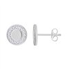 Boucles d'oreilles serti clos diamant en or 9 carats