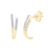 Boucles d'oreilles diamant en or 9 carats