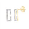 Boucles d'oreilles diamant en or 9 carats