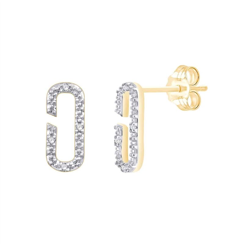 Boucles d'oreilles diamant en or 9 carats